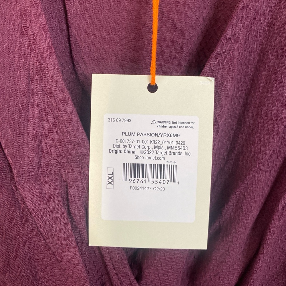 Knox Rose Women’s Full Length Plumb Colored Dress Size XXL NWT - Picture 4 of 5